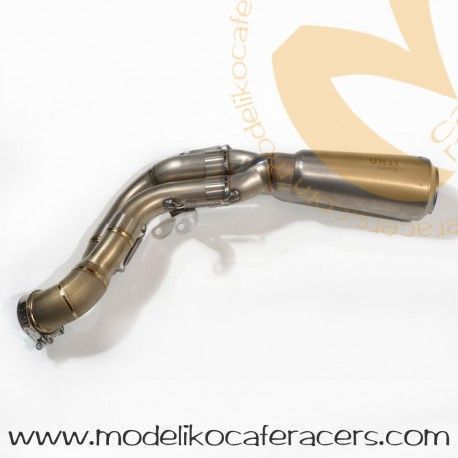 Cola de escape 1-2-1 en titanio para BMW RnineT Scrambler  