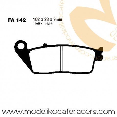 Pastillas de freno delantero Semi-Sint EBC FA142V