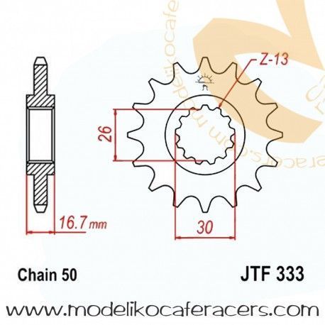 Piñón Arrastre Engranaje Fino Div. 530 - Honda VFR 750F RC36