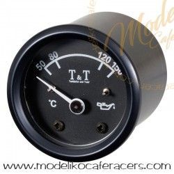 Reloj Temperatura Aceite T&T - 48 mm - Negro