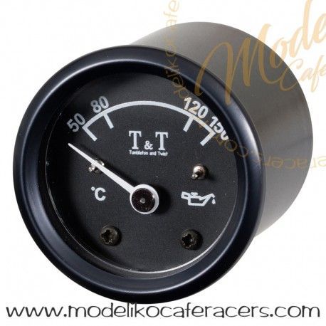 Reloj Temperatura Aceite T&T - 48 mm - Negro