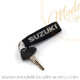 Black Fabric Keychain - SUZUKI