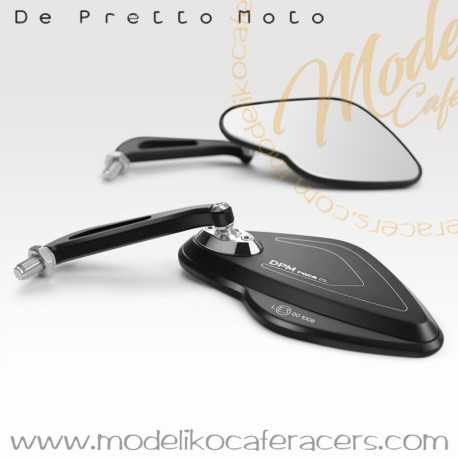 De Pretto Moto POLICE Black Short Alu CNC Mirrors