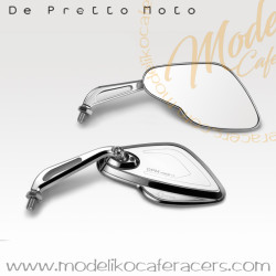 De Pretto Moto POLICE Polished Short Alu CNC Mirrors
