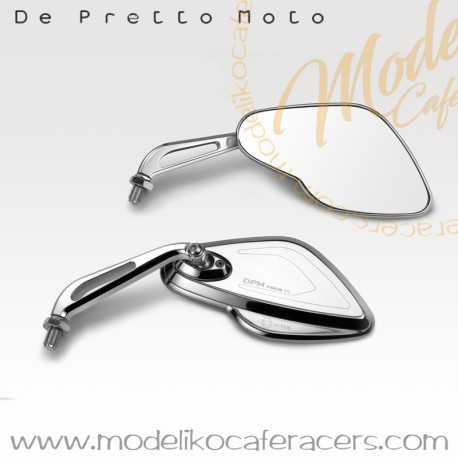 De Pretto Moto POLICE Polished Short Alu CNC Mirrors