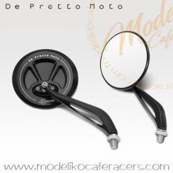 Retrovisores De Pretto Moto EXENTIAL Negro Alu CNC