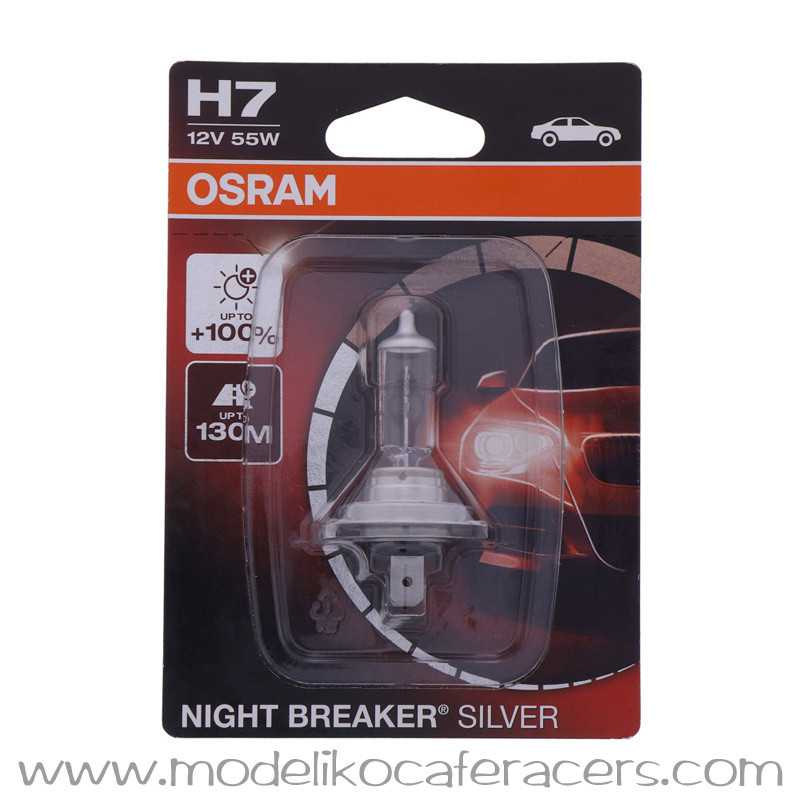 Bombilla H7 12V 55W Night Breaker Silver Osram - ModelikoCafeRacers