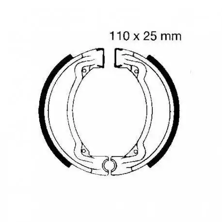 Grooved EBC Spring Rear Brake Shoes - Yamaha SR 250