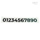 Numbers for Adhesive Number Plates 64mm - Unit Garage