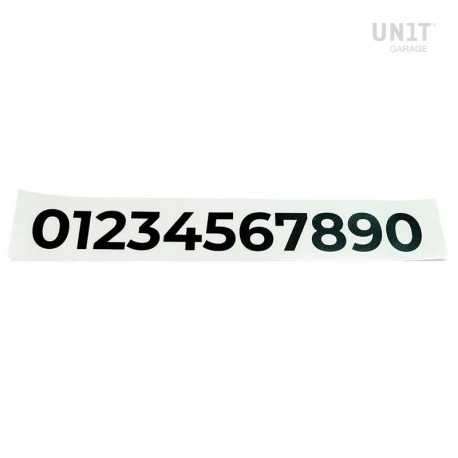 Numbers for Adhesive Number Plates 64mm - Unit Garage