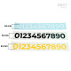 Numbers for Adhesive Number Plates 64mm - Unit Garage