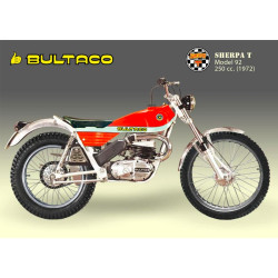 Bultaco Sherpa 250 T Champion Kit Fuel Tank Fiberglass Replica 1971-72