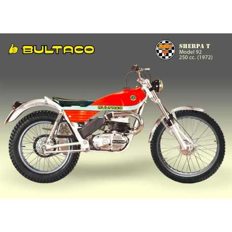 Replica Deposito Bultaco Sherpa 250 T Kit Campeon 1971-72