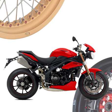 TRIUMPH SPEED TRIPLE 1050 2017-21 - Juego de Llantas de Radios KINEO Wheels