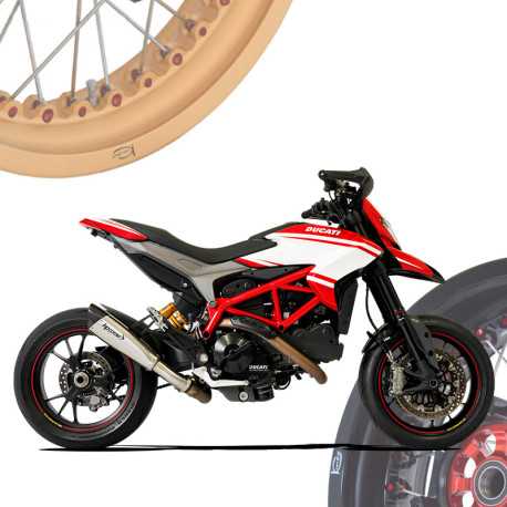 Ducati Hypermotard 821 - Juego de Llantas de Radios KINEO Wheels