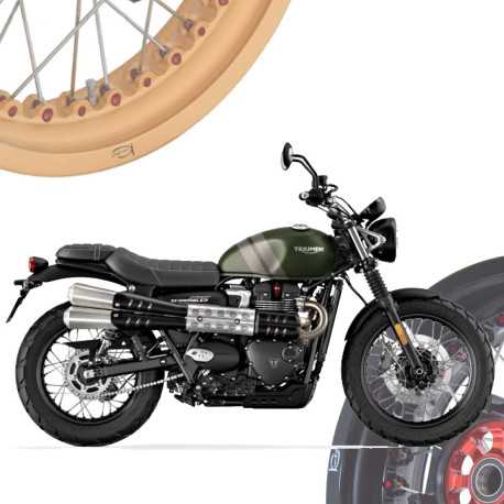 Triumph Street Scrambler 900 17-18 - Juego de Llantas de Radios KINEO Wheels
