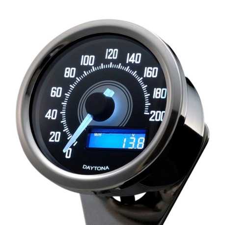 Velocímetro Dark Velona 200Km/h Led Blanco