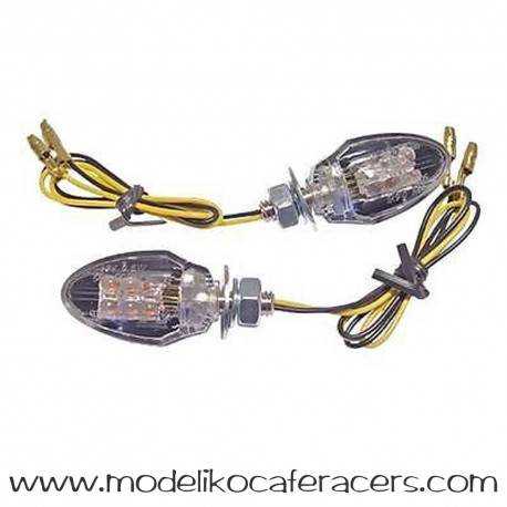Juego Intermitentes LED JMT Mod. Mini-1 Negro-Cristal