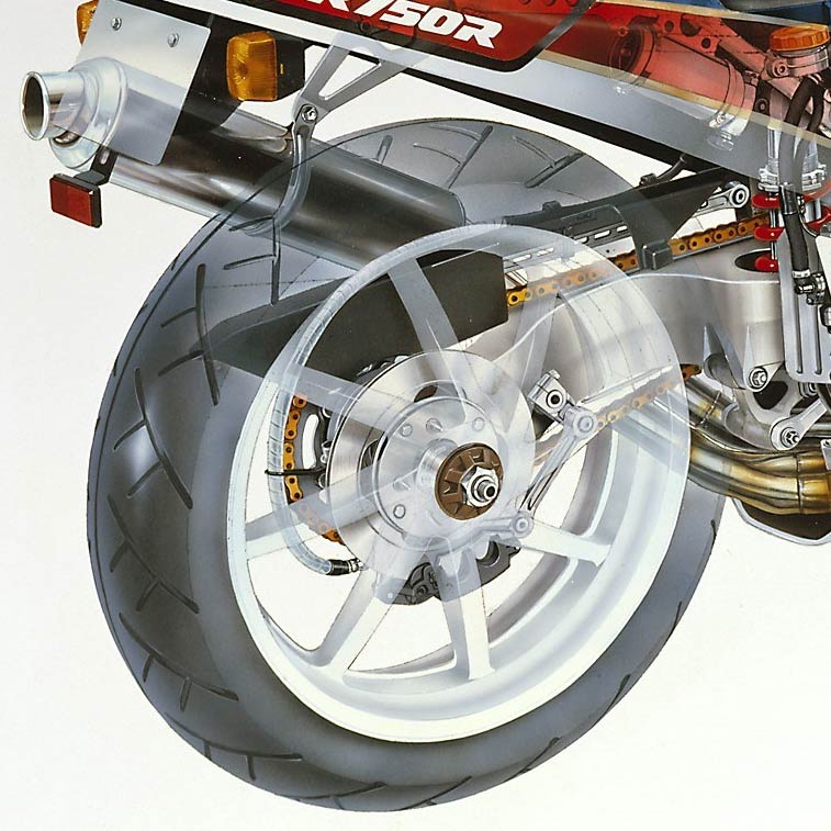 Rear Axle Lock Nut - Honda VFR 750R RC30